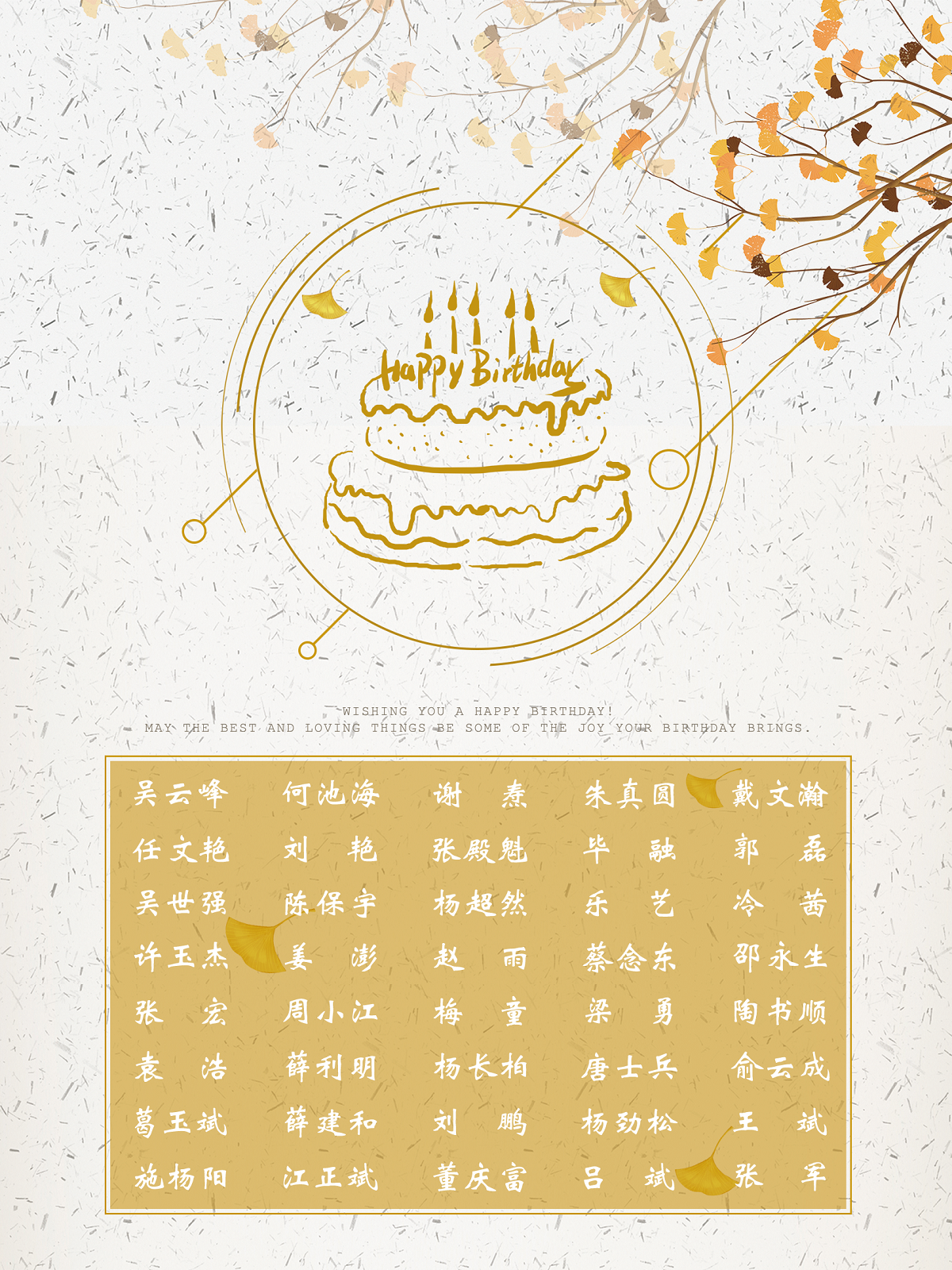 【生日祝?！抗ё?月生日的員工生日快樂！