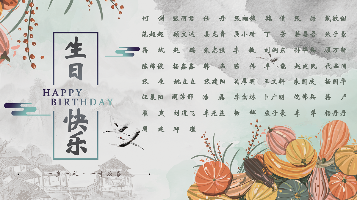 【生日祝?！抗ё?0月生日的員工生日快樂！