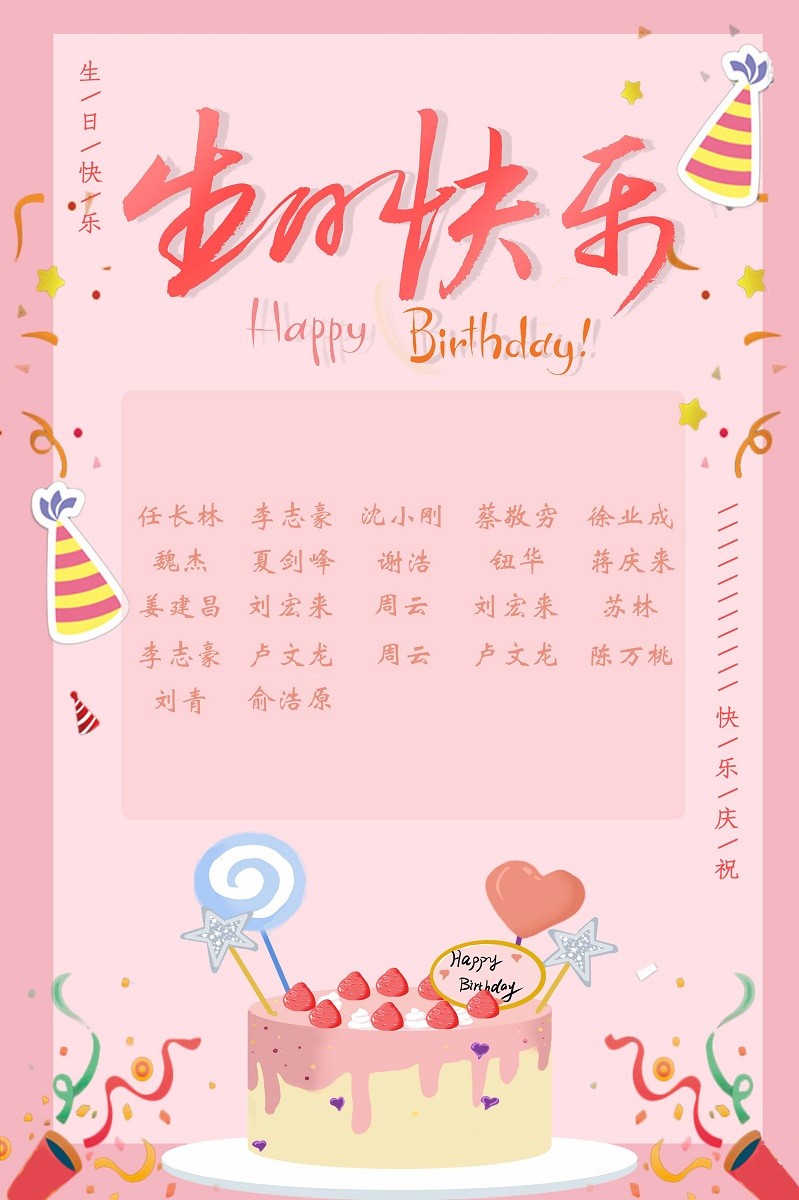 【生日祝?！抗ё?8月生日的員工生日快樂！